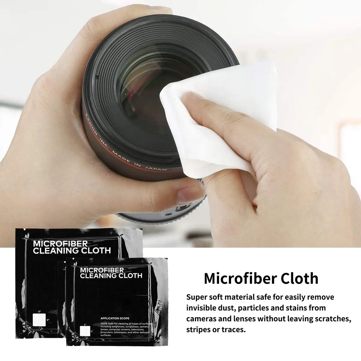 KuuZuse Camera Cleaning Kit for DSLR & APS-C Sensors | Microfiber Cloths, Lens Cleaner, Pen, Brush, Bag - view 4
