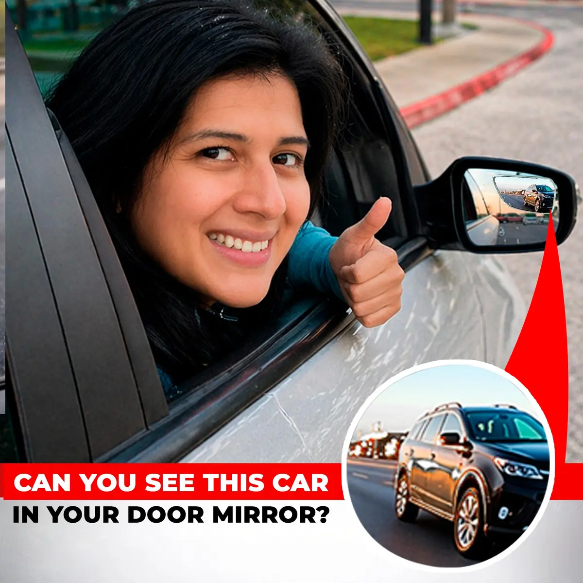 Utopicar Frameless Convex Blind Spot Mirrors 7 cm (2.75") | Wide Angle Rear View for SUVs, Trucks, RVs - view 4