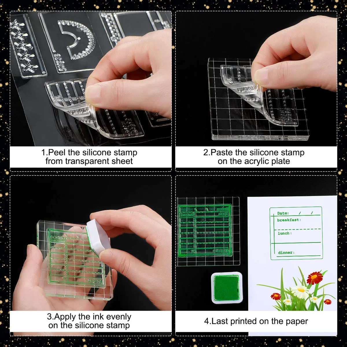 Zonon Journal Stamps 18 Styles | DIY Crafts for Scrapbooking & Planning - view 4