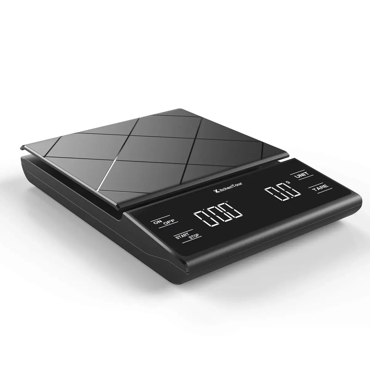 K KitchenTour EK6012 Digital Kitchen Scale with Timer 3kg (6.6lb) | Precision Weighing for Coffee & Food - main product image