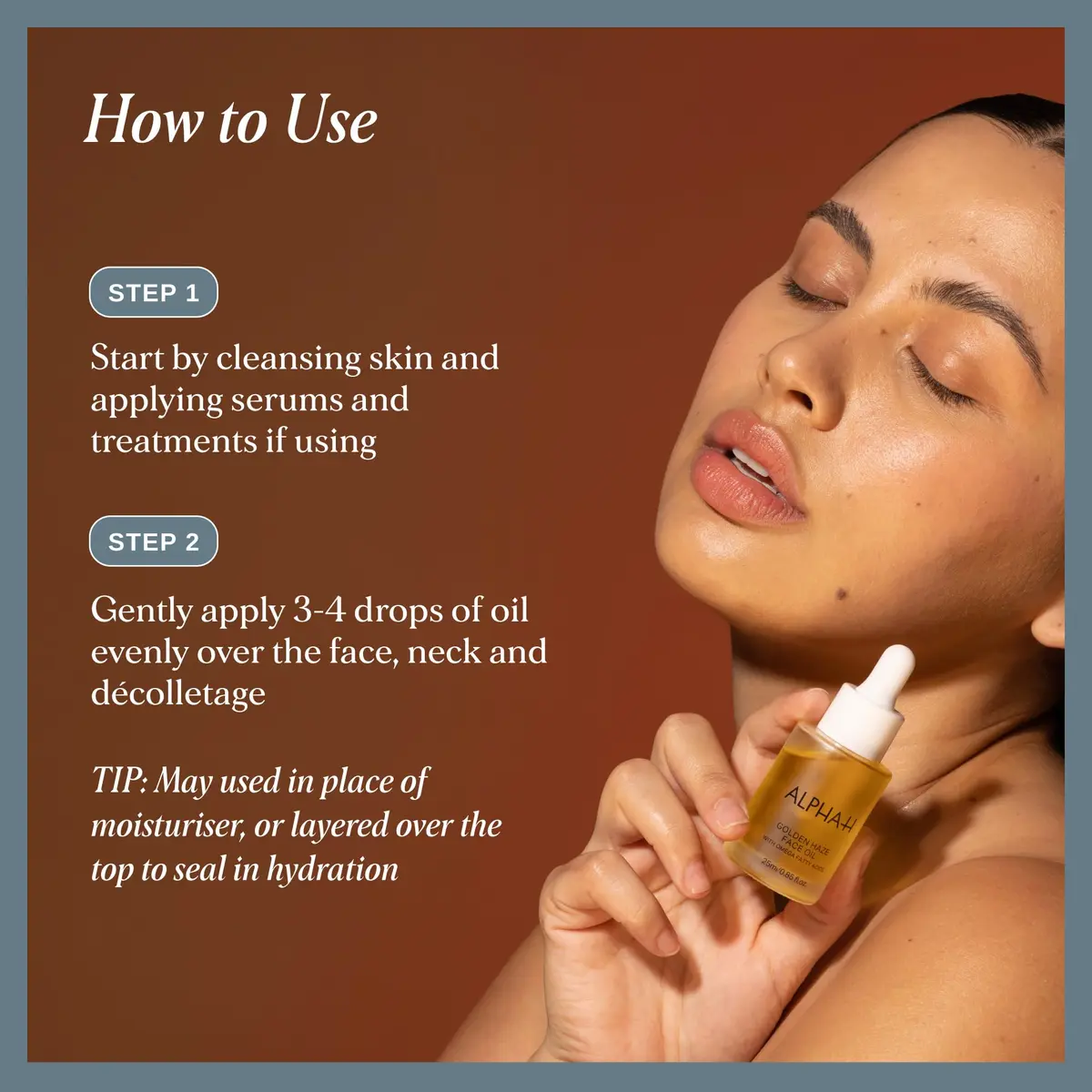 Alpha-H Golden Haze Face Oil - Hydrating Glow Booster for Dry Skin (25ml) Supports Hydration & Barrier, Cruelty-Free, Australian Made - view 4