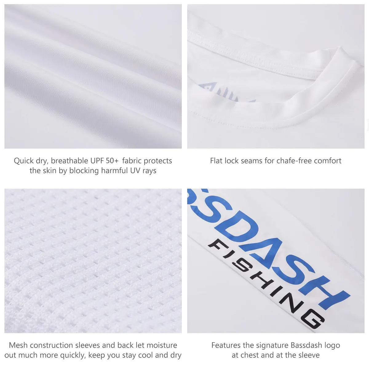 BASSDASH UV Sun Protection T-Shirt for Men | Long Sleeve UPF 50+ | Active Fishing & Hiking - view 5