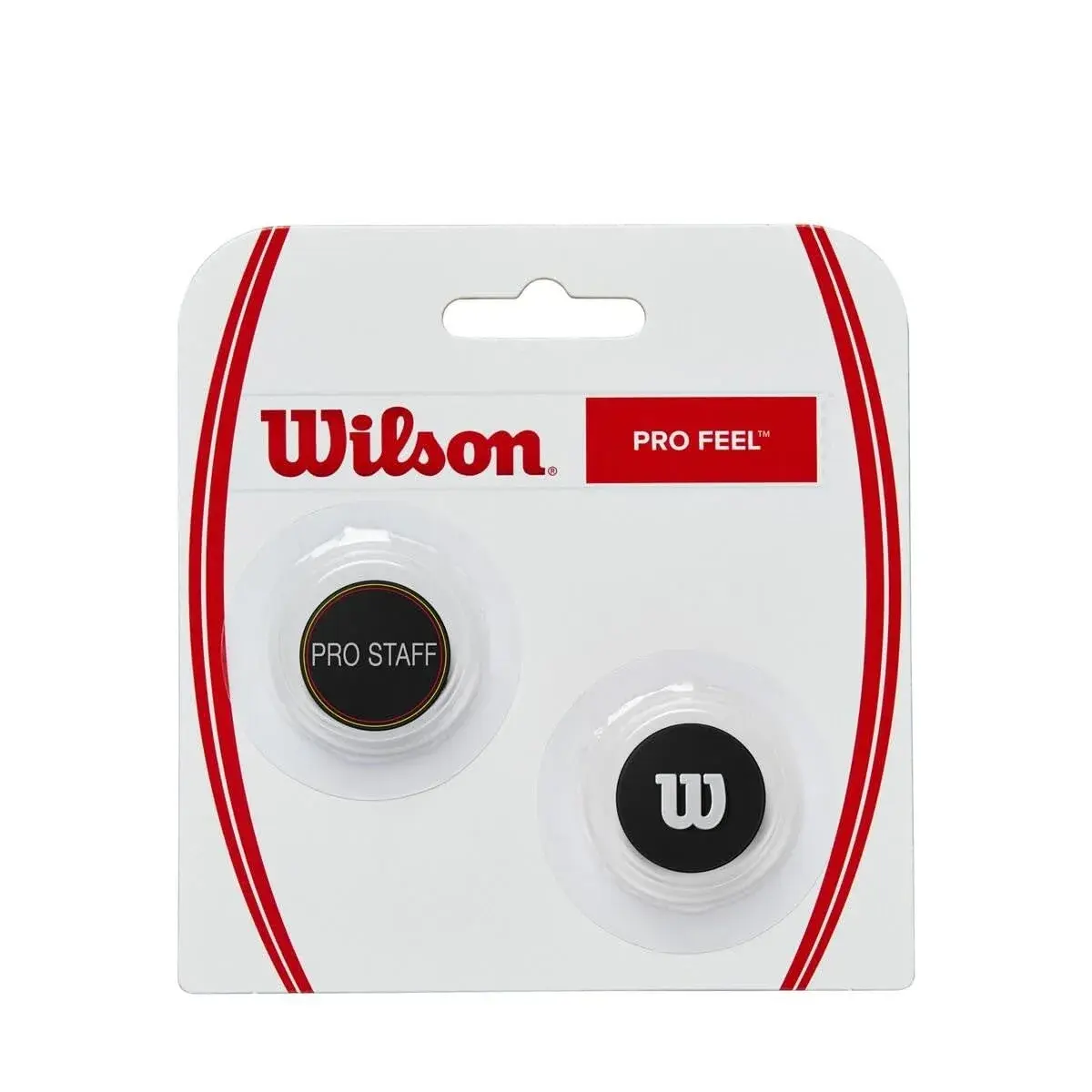 Wilson Pro Feel Pro Staff Dampener 2-Pack (Red) | Absorbs Vibrations for Arm Comfort - main product image