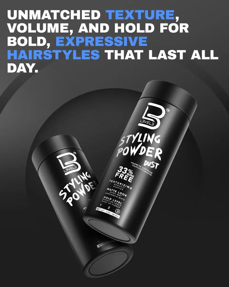 L3 Level 3 Hair Texture Powder for Men, Volume, Natural Look, 30g (1.05 oz) | Matte Finish Styling Agent - view 6