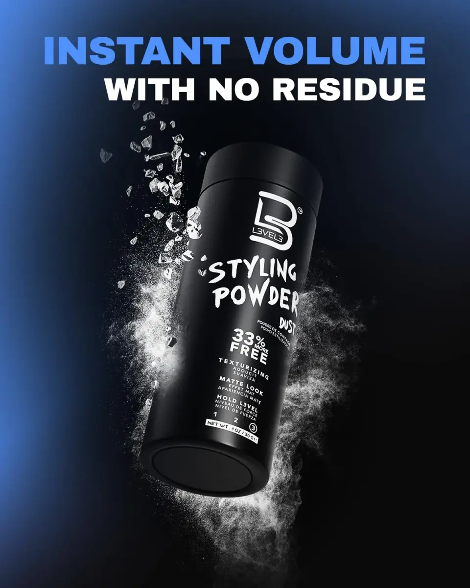 L3 Level 3 Hair Texture Powder for Men, Volume, Natural Look, 30g (1.05 oz) | Matte Finish Styling Agent - view 3