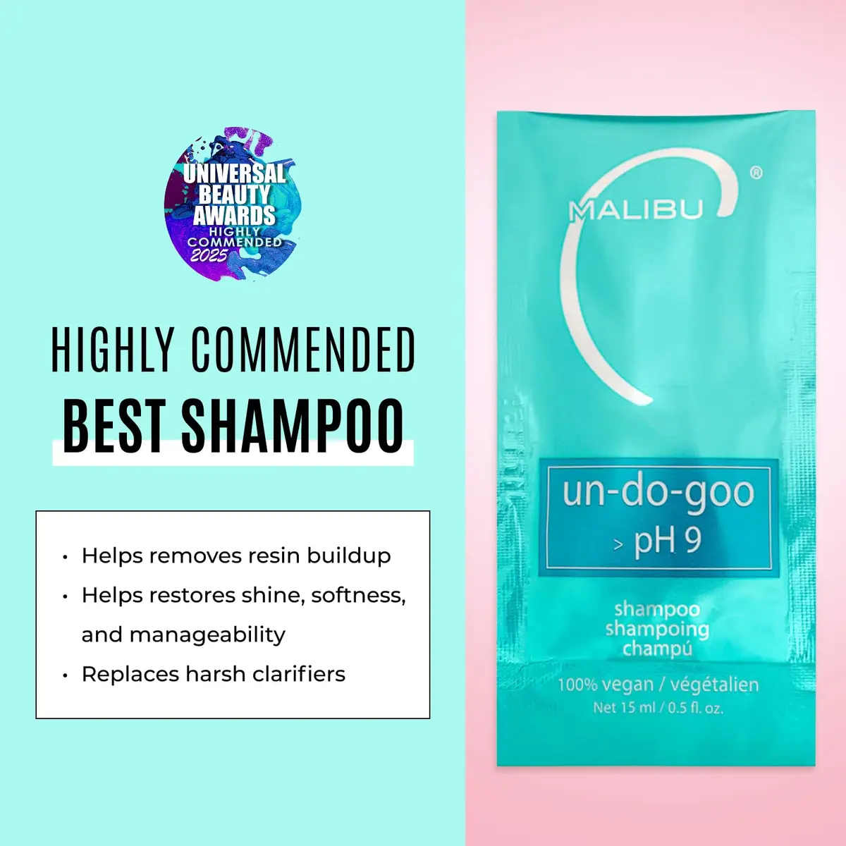 Malibu C Un-Do-Goo Clarifying Shampoo 12 Packets | Sulfate-Free Resin & Product Build Up Remover for Chemically Treated Hair - view 2