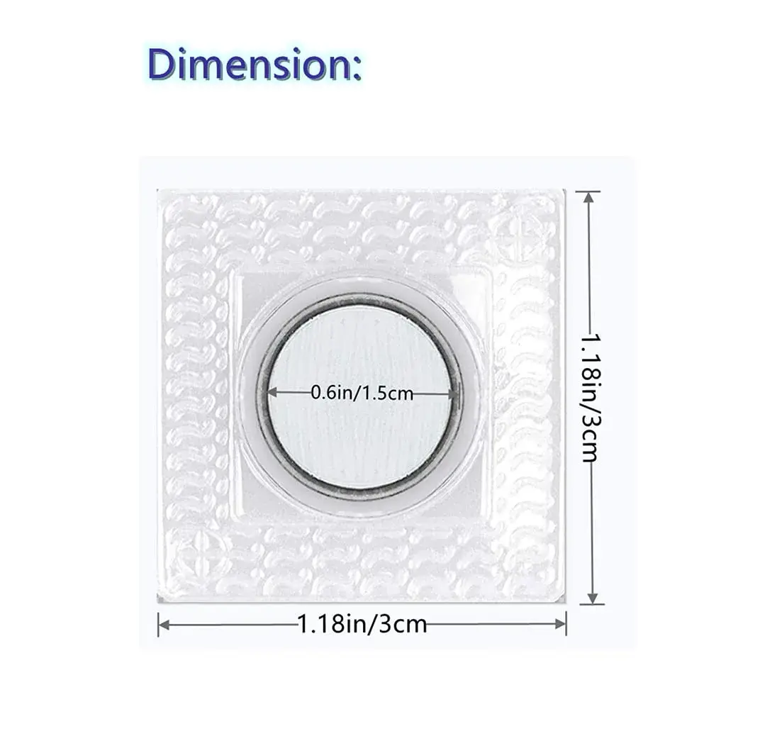 XILEWHZF Hidden Sew Magnetic Snaps 1.18 Inch (3cm) | 30 Pairs Invisible Purse Closure Fasteners | Strong PVC Magnet for DIY Craft Sewing - view 2