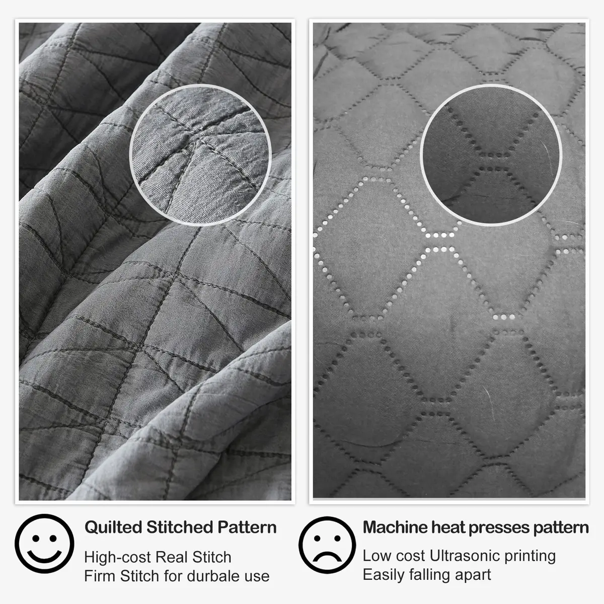 HORIMOTE HOME Quilt Set King Size | Ultra Soft Lightweight Microfiber Bedding - view 6