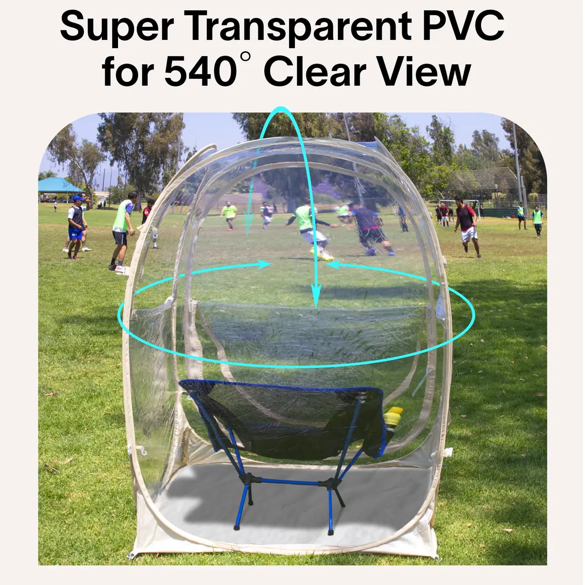PrivatePod Sports Pod Pop-Up Weather Tent 40"x40"x62" | Cold Weather Sports Shelter for Outdoor Games - view 6