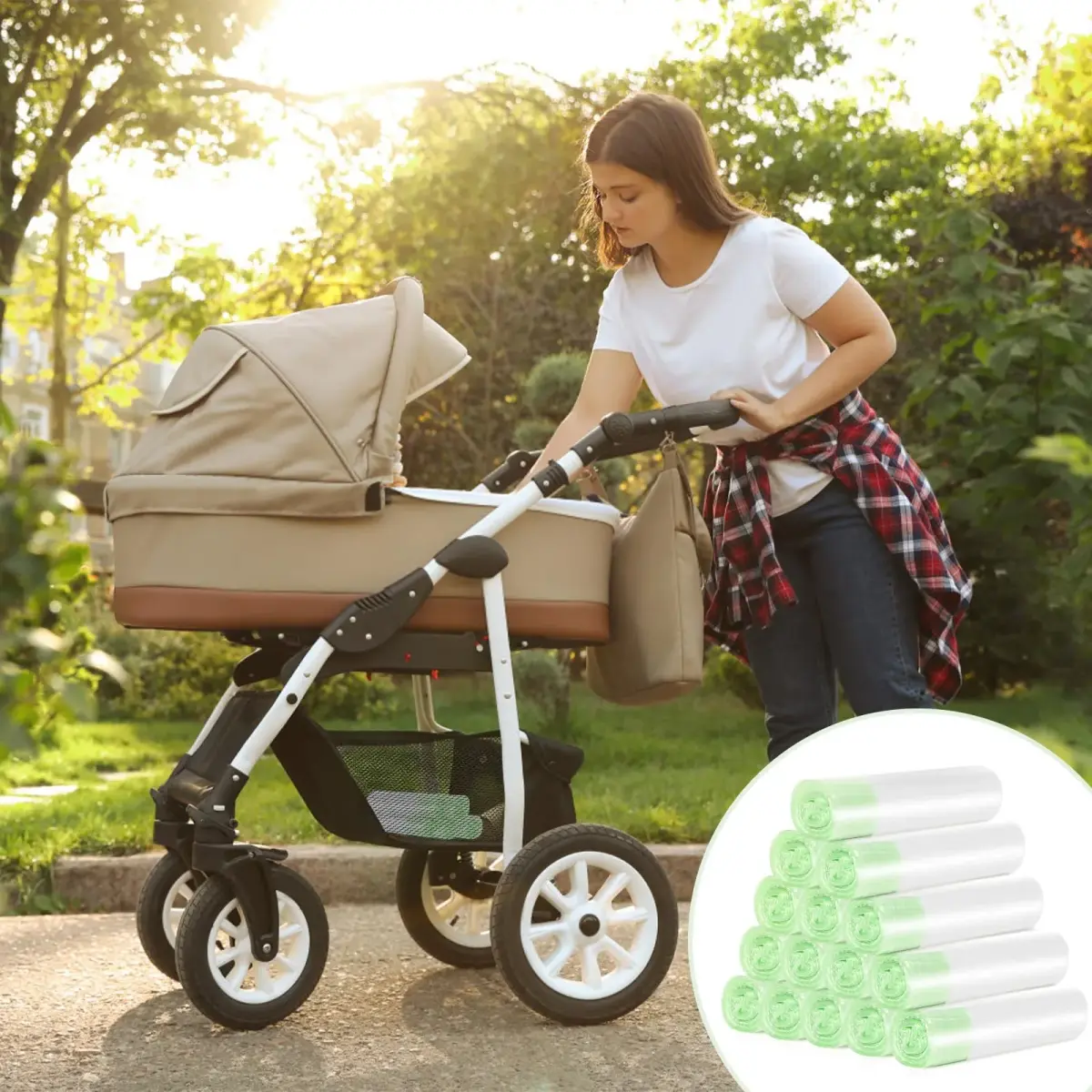 Tebery 200 Pack Portable Potty Chair Liners with Drawstring, Transparent PE Bags | Travel & Home Use - view 5