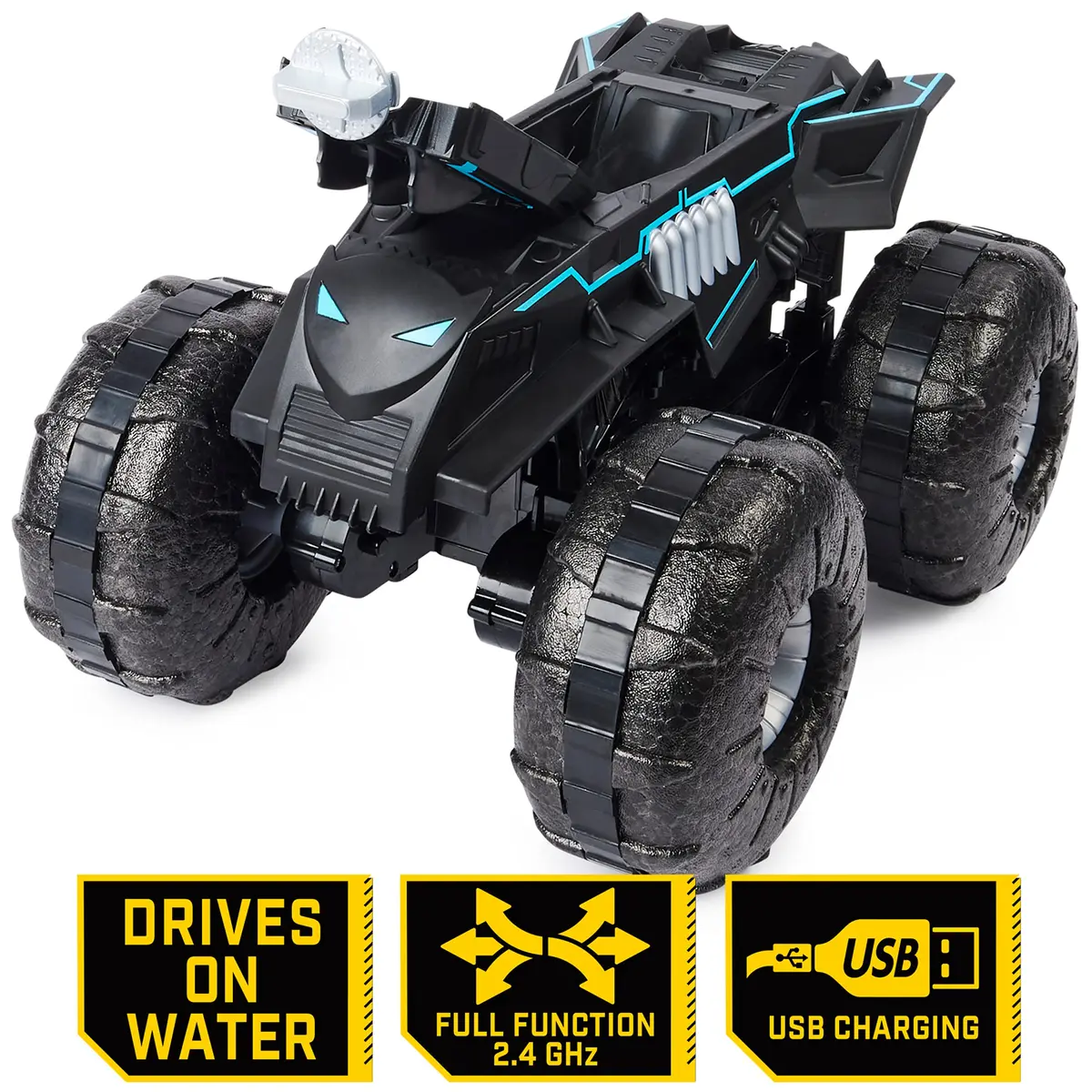 DC Comics All-Terrain Batmobile RC Vehicle 1:15 Scale Water-Resistant for Kids 4+ | Land & Water Adventure - view 4