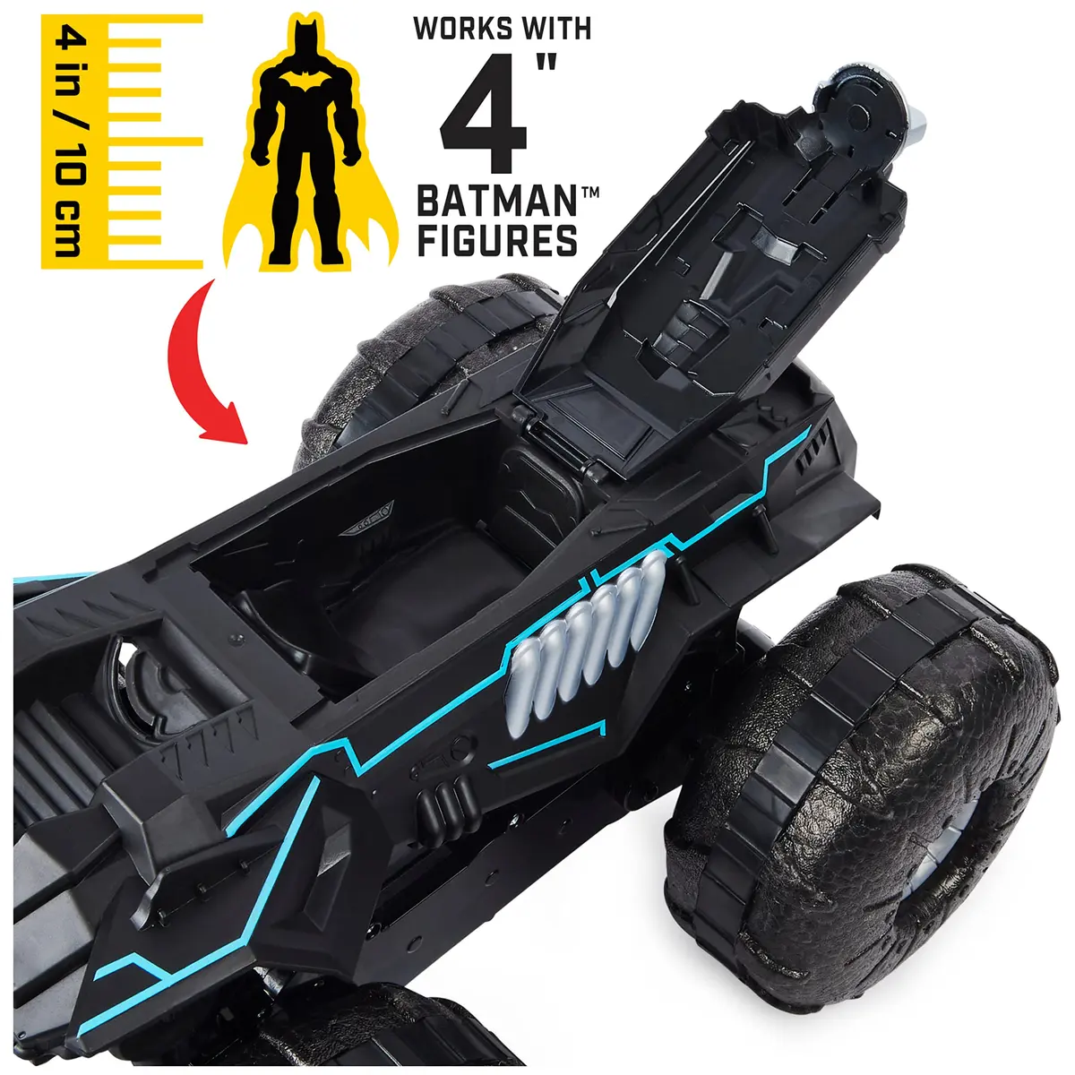 DC Comics All-Terrain Batmobile RC Vehicle 1:15 Scale Water-Resistant for Kids 4+ | Land & Water Adventure - view 6