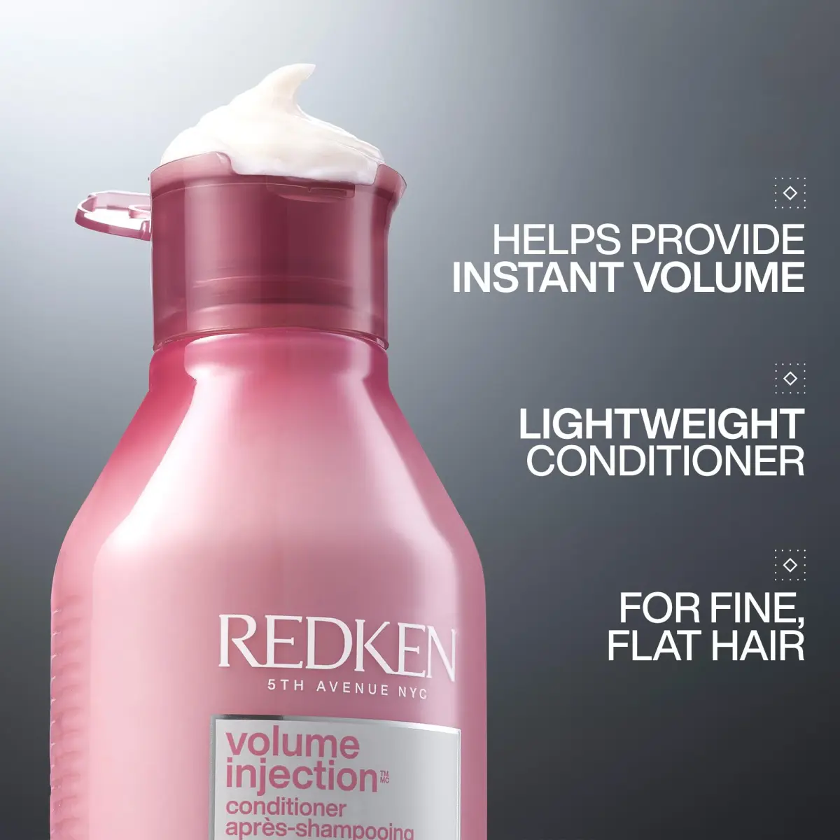 Redken Volume Injection Conditioner – For Fine Hair, 300ml (10.1 Fl Oz) | Lightweight Volumizing Formula - view 2