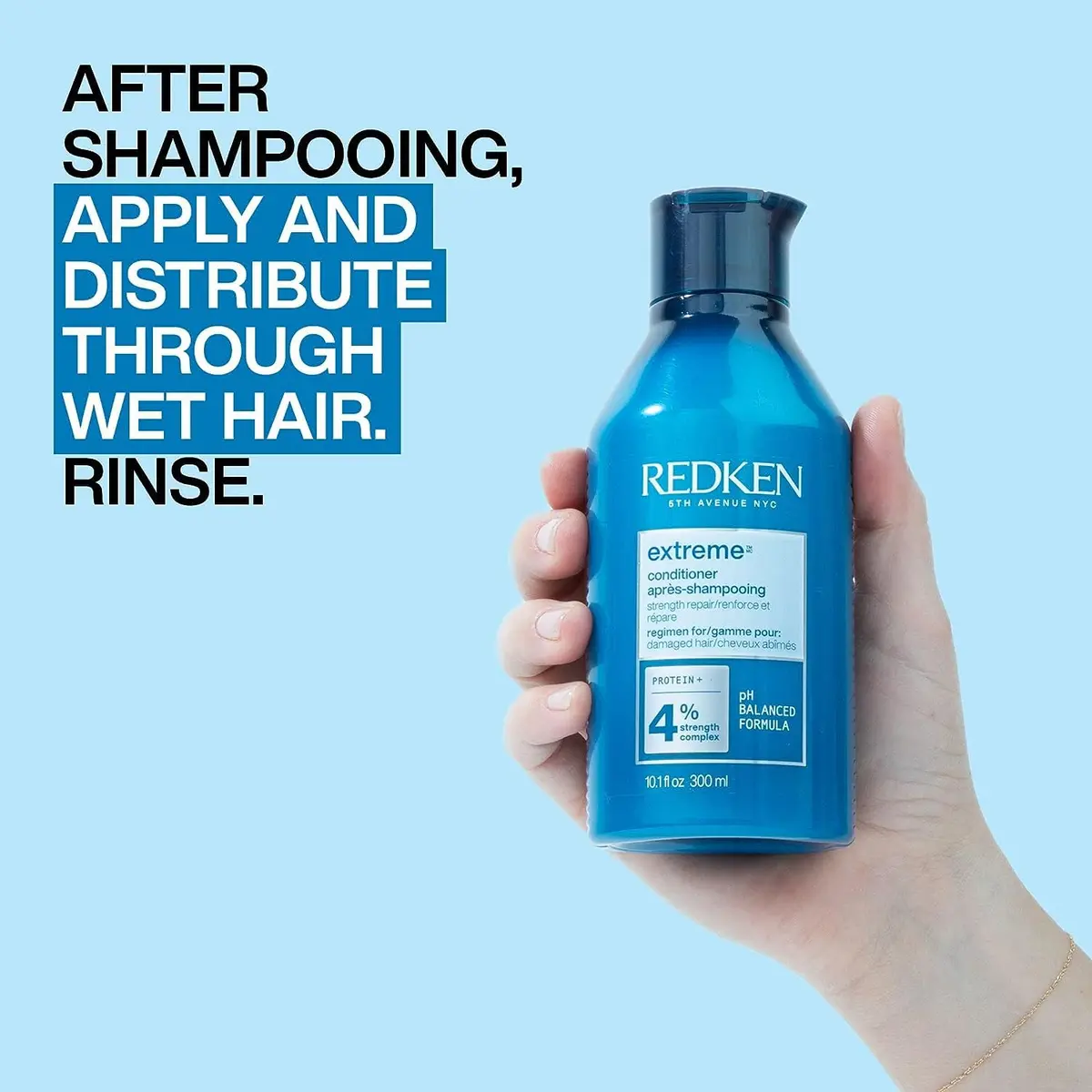 Redken Extreme Conditioner – For Weak, Brittle Hair, 300ml (10.1 Fl Oz) | Strengthens Damaged Hair - view 6