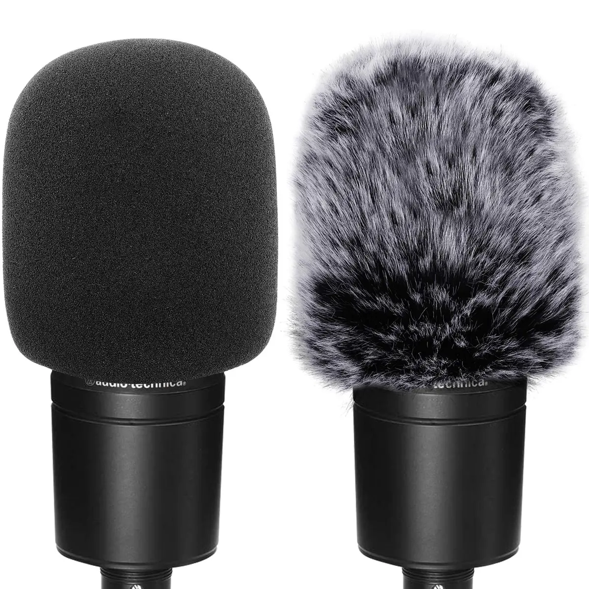 ChromLives Microphone Windscreen & Foam Cover Combo for Audio Technica at2020, at2035, at2500, at2050, at4040 | Noise Filter (115 chars) - main product image
