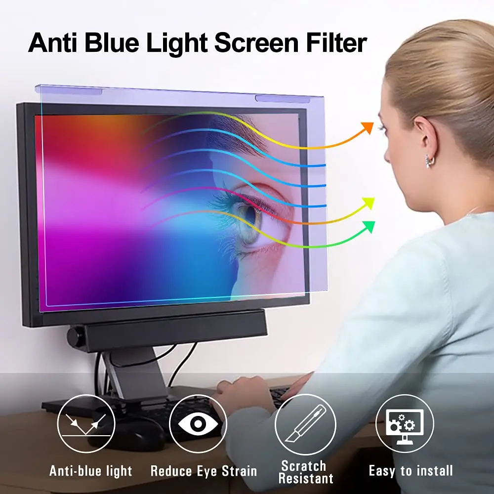 GUMIKE Anti Blue Light Screen Filter for 20-22 inch Monitors | Reduces Eye Strain & Scratch Resistant - view 3