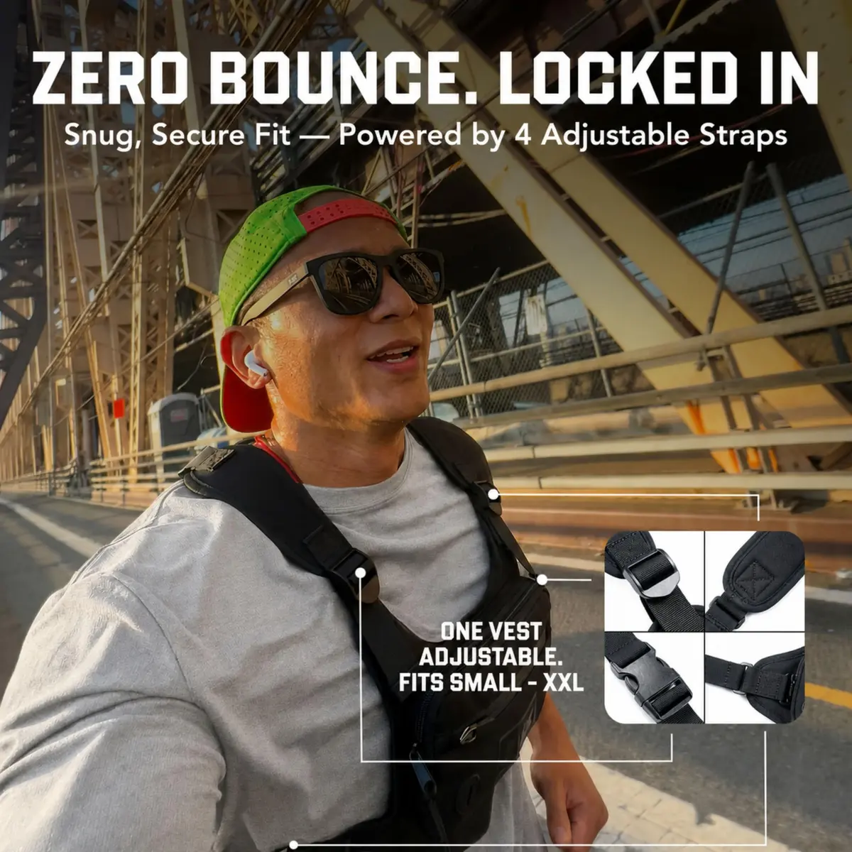 MVRK Water Resistant Running Vest Chest Pack | Lightweight Training Pack with Reflective Detail - view 6