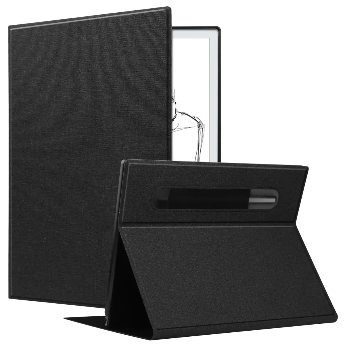 KuRoKo Black Case for Remarkable 2 Tablet | Slim Stand Hard Back Shell with Pen Holder (10.3-inch) - main product image