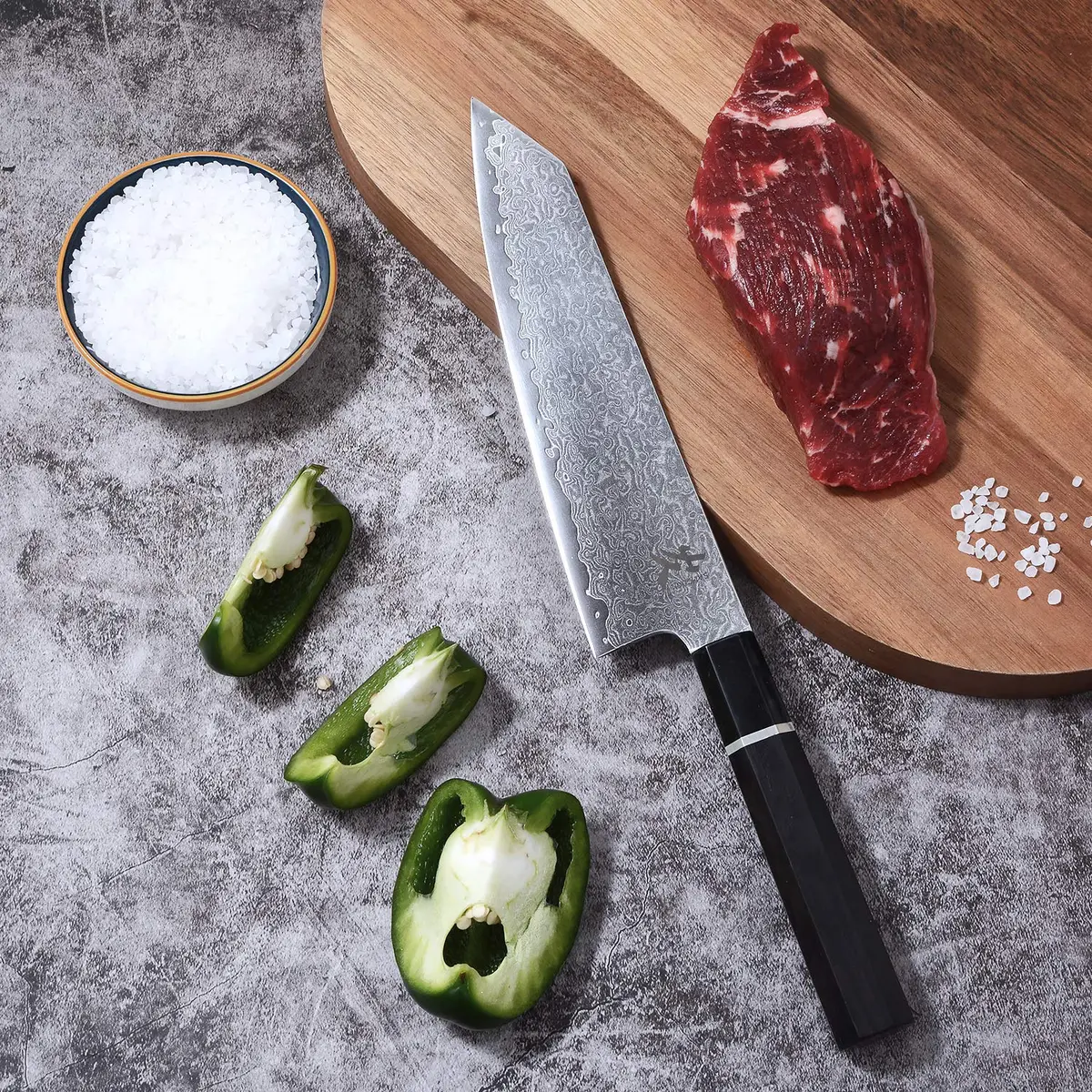 SAMCOOK Kiritsuke Chef Knife, 8 Inch Damascus Japanese Knife, 20.32 cm (8") | Forged High-Carbon Stainless Steel - view 7