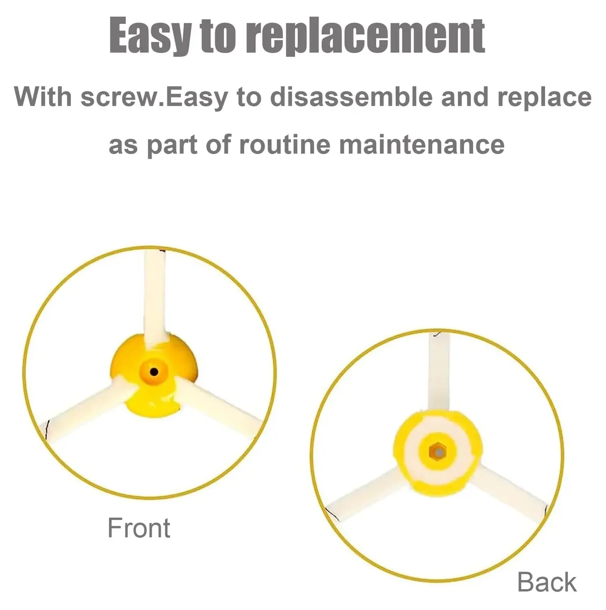 Detetap Side Brush Replacement for iRobot Roomba 900 Series | Easy to Install & Durable Nylon (6-Pack) - view 4