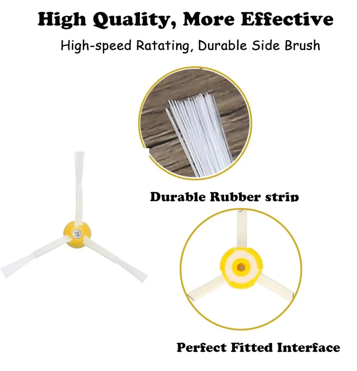 Detetap Side Brush Replacement for iRobot Roomba 900 Series | Easy to Install & Durable Nylon (6-Pack) - view 3