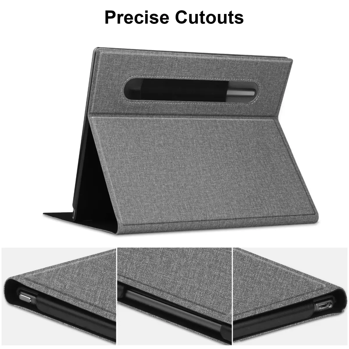 KuRoKo Case for Remarkable 2 Tablet, Slim Hard Back Shell with Pen Holder & Stand, Light Gray (10.3" Screen) - view 2