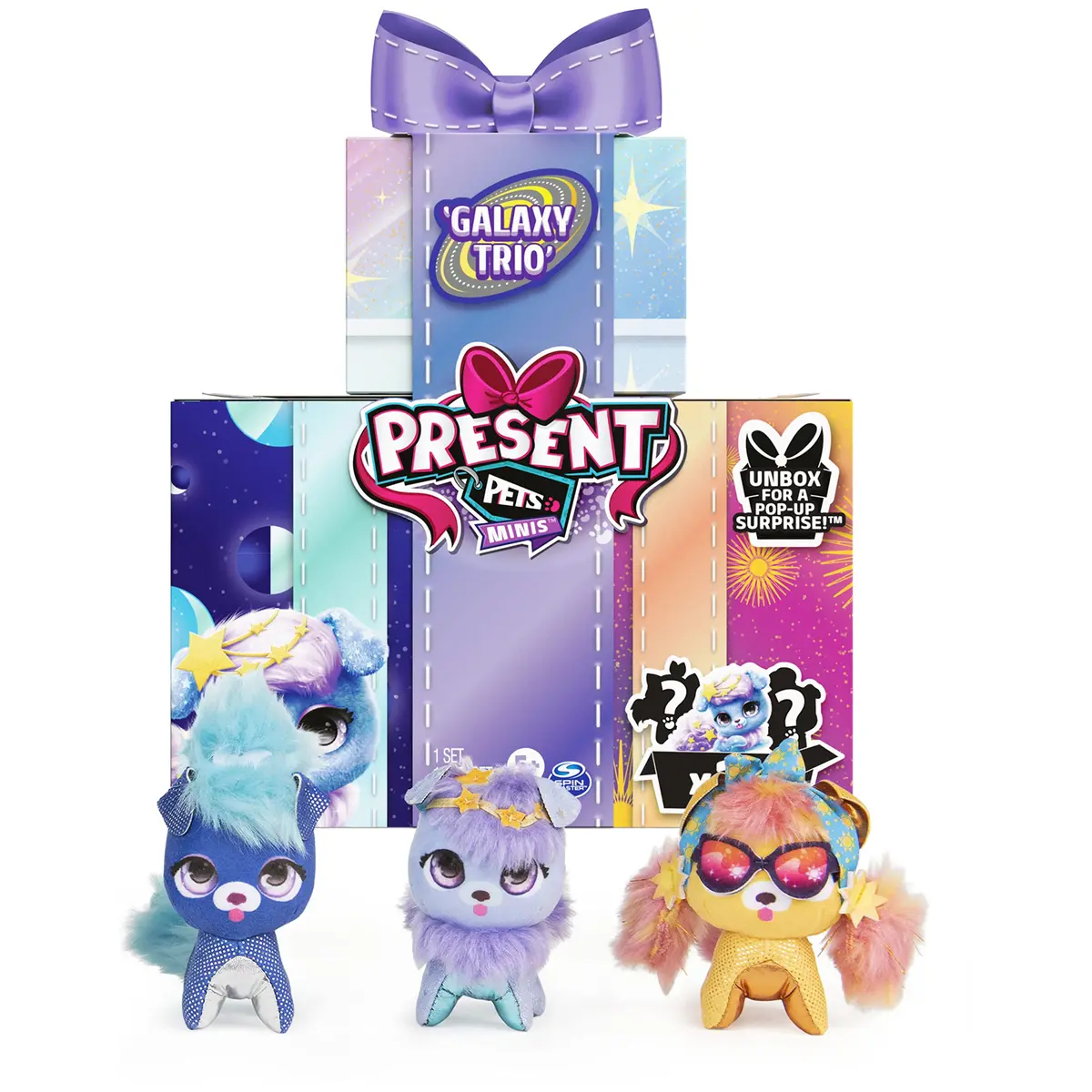 Present Pets Minis Galaxy Trio 3-Pack of 3-inch Plush Toys | Galaxy-Inspired Kids Plush for Girls 5+ - main product image