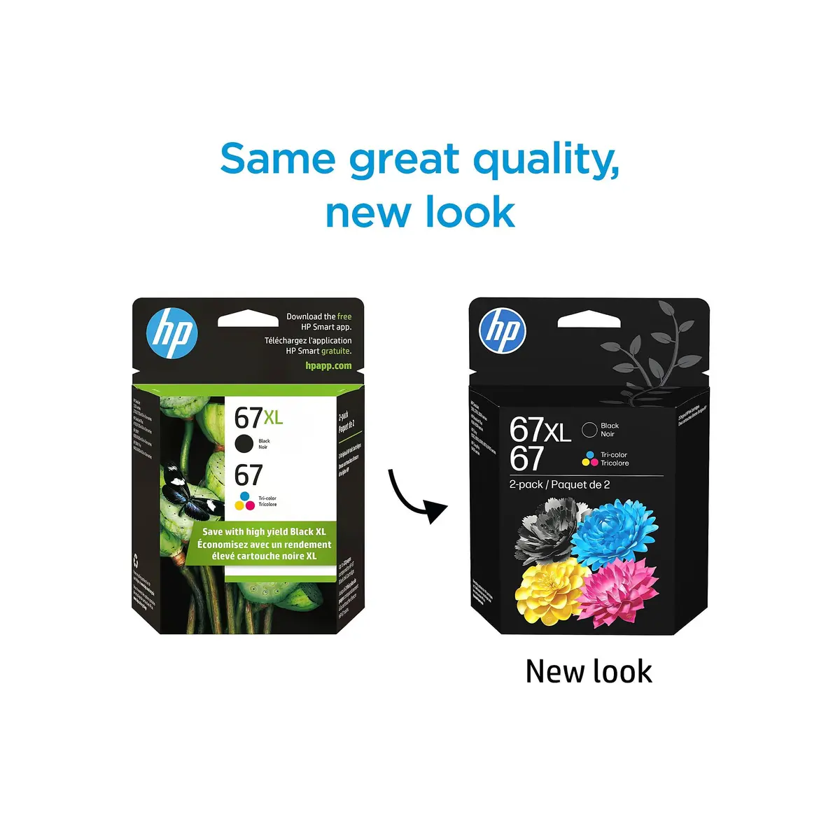 HP Original 67XL Black / 67 Tri-Color Ink Cartridges (2-Pack) | Fade-Resistant Documents & Brilliant Images - view 3
