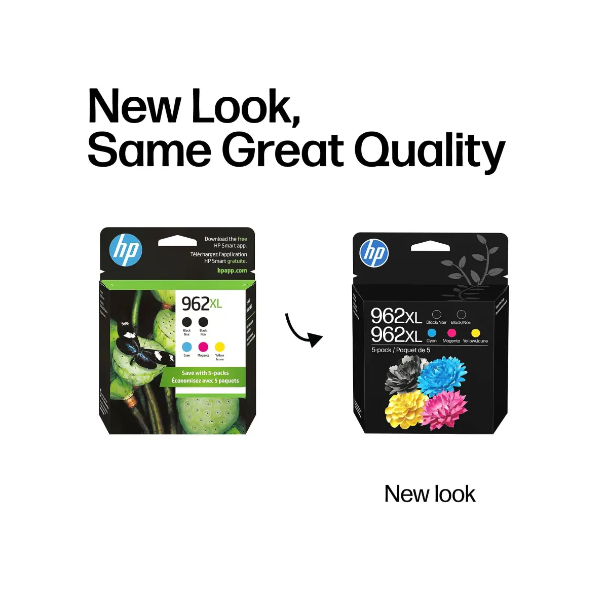 HP Original 962XL Black, Cyan, Magenta, Yellow High-Yield Ink Cartridges (5-Pack) | Fade-Resistant Documents & Brilliant Images - view 3