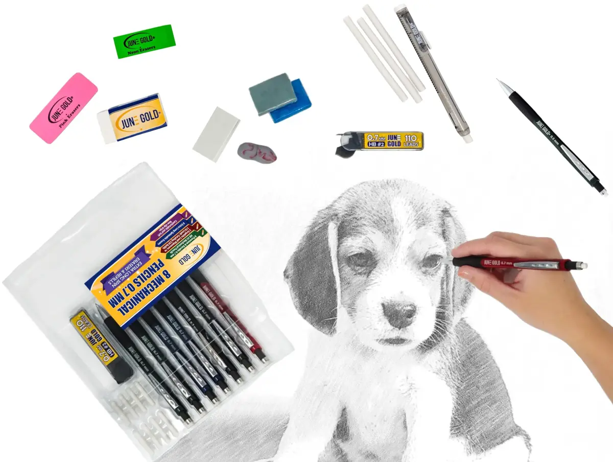 June Gold 0.7 mm 4B Graphite Lead Refills, 4 Dispensers x 110 Pieces Each - view 4