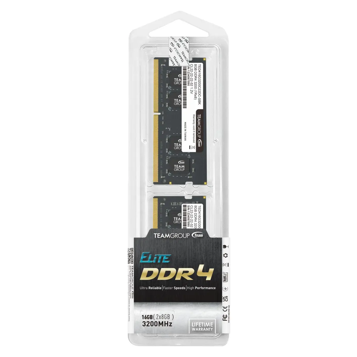 TEAMGROUP Elite DDR4 RAM 16GB (2x8GB) 3200MHz PC4-25600 CL22 SODIMM - view 7