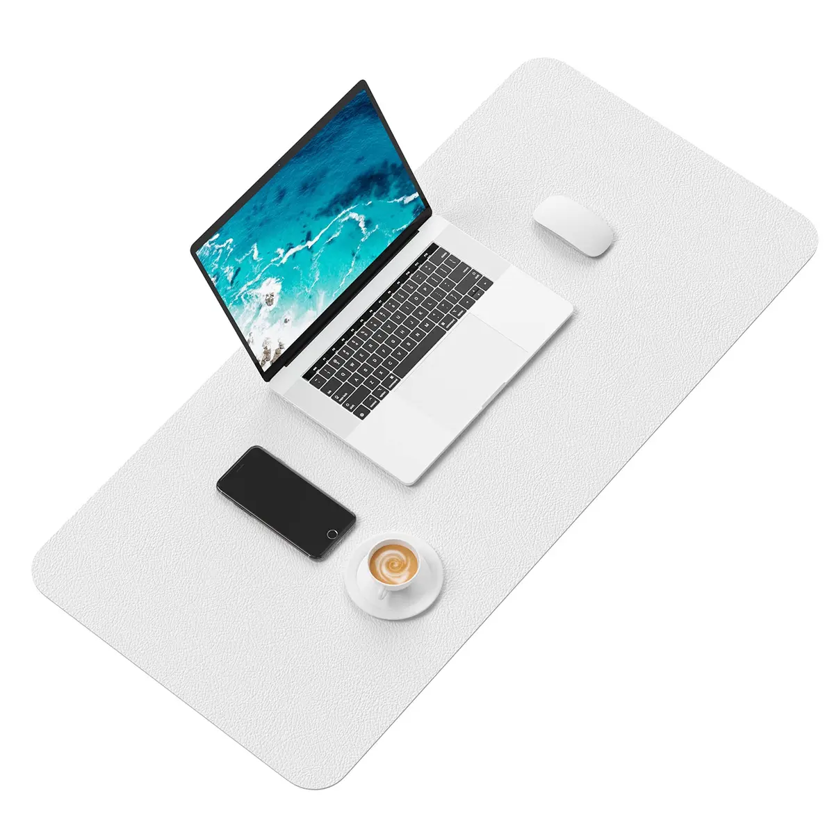 Hsurbtra Desk Pad, 30" x 14" PU Leather Desk Mat | Waterproof, Non-Slip, Large Office Protector - view 2