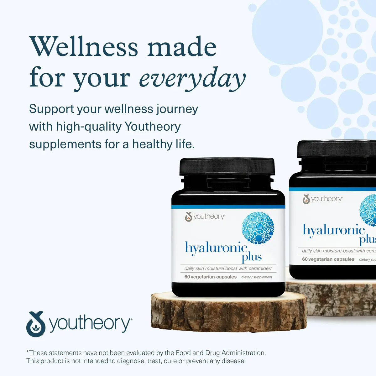 Youtheory Hyaluronic Acid Plus, 60 Vegetarian Capsules | Supports Skin & Joints, 30-Day Supply - view 7