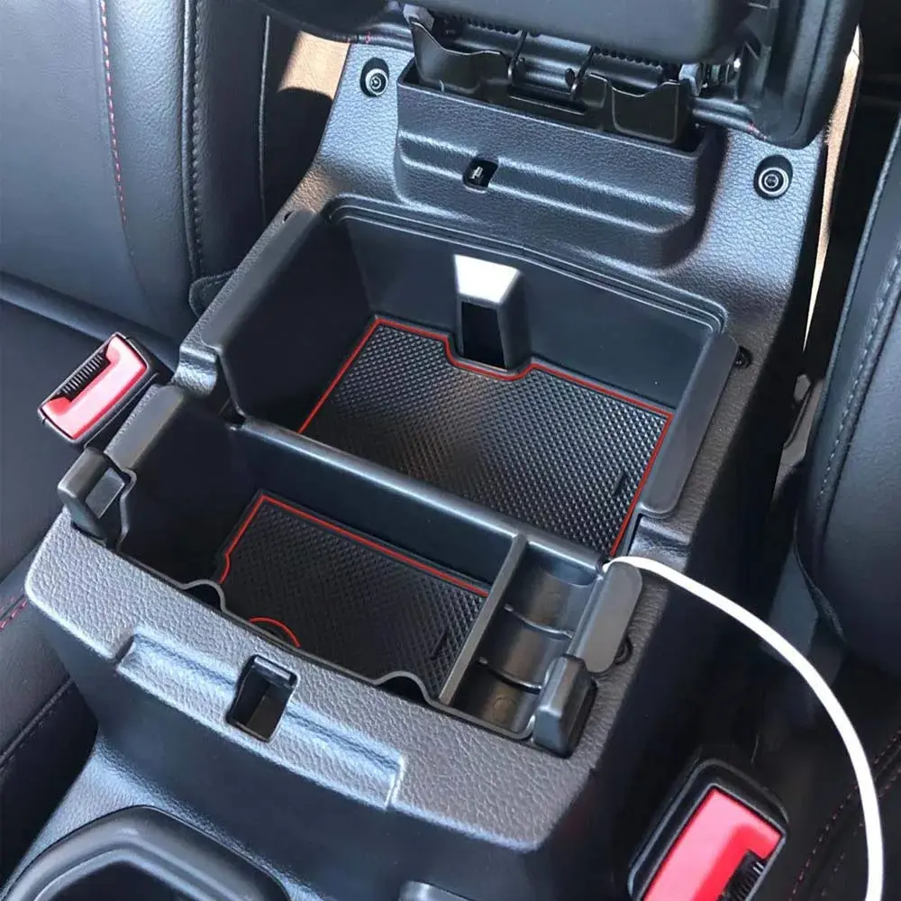EDBETOS Center Console Organizer Tray with Red Trim for Jeep Wrangler JL/JLU & Gladiator JT (17cm x 14cm x 20cm) - view 4