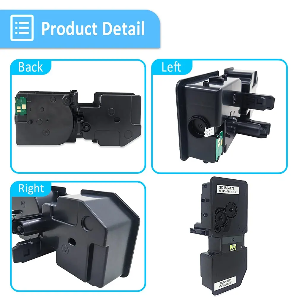 LAIPENG TK5242 Black Toner Cartridge Compatible for P5026cdn Printers | High Yield, 4000 Pages - view 4