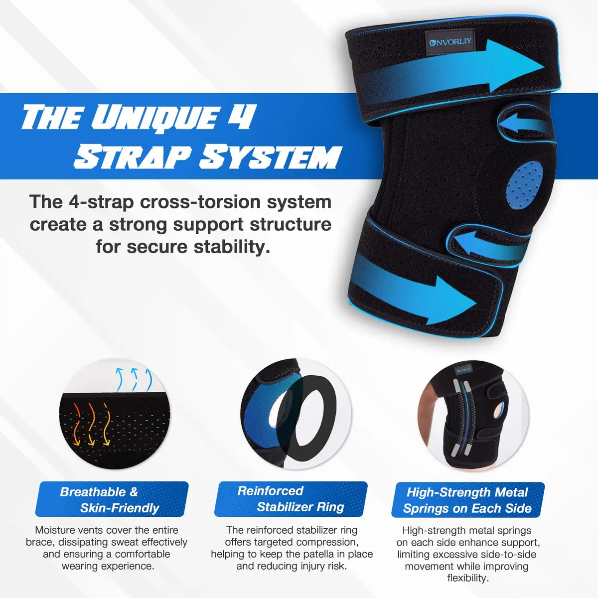 Nvorliy Knee Brace for Women Plus Size 3XL/4XL | Support for Arthritis & Meniscus - view 2