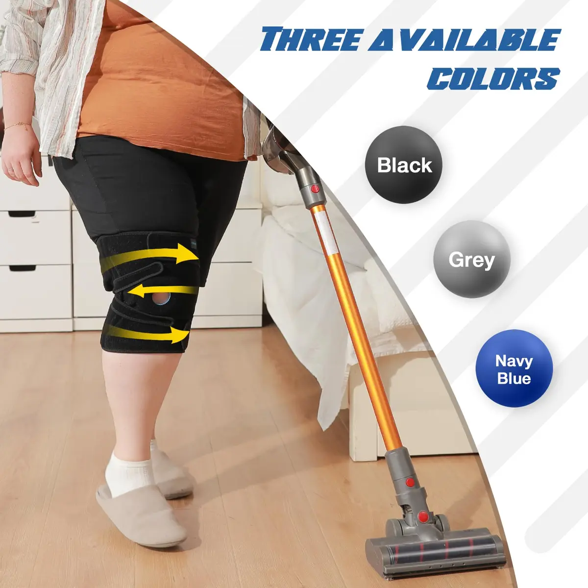 Nvorliy Plus Size Knee Brace for Knee Pain | Adjustable Support with Side Stabilizers for Arthritis & Injury Relief - view 6