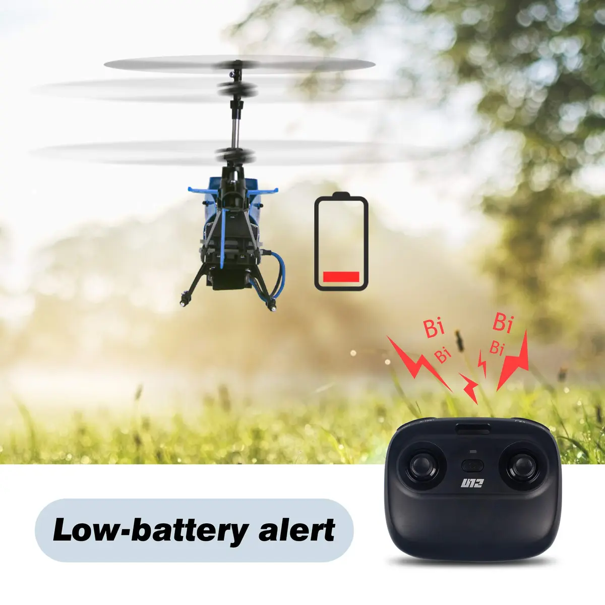 Cheerwing U12 Remote Control Helicopter with Altitude Hold | 2.4GHz, LED, Durable Metal Body (Blue) - view 8