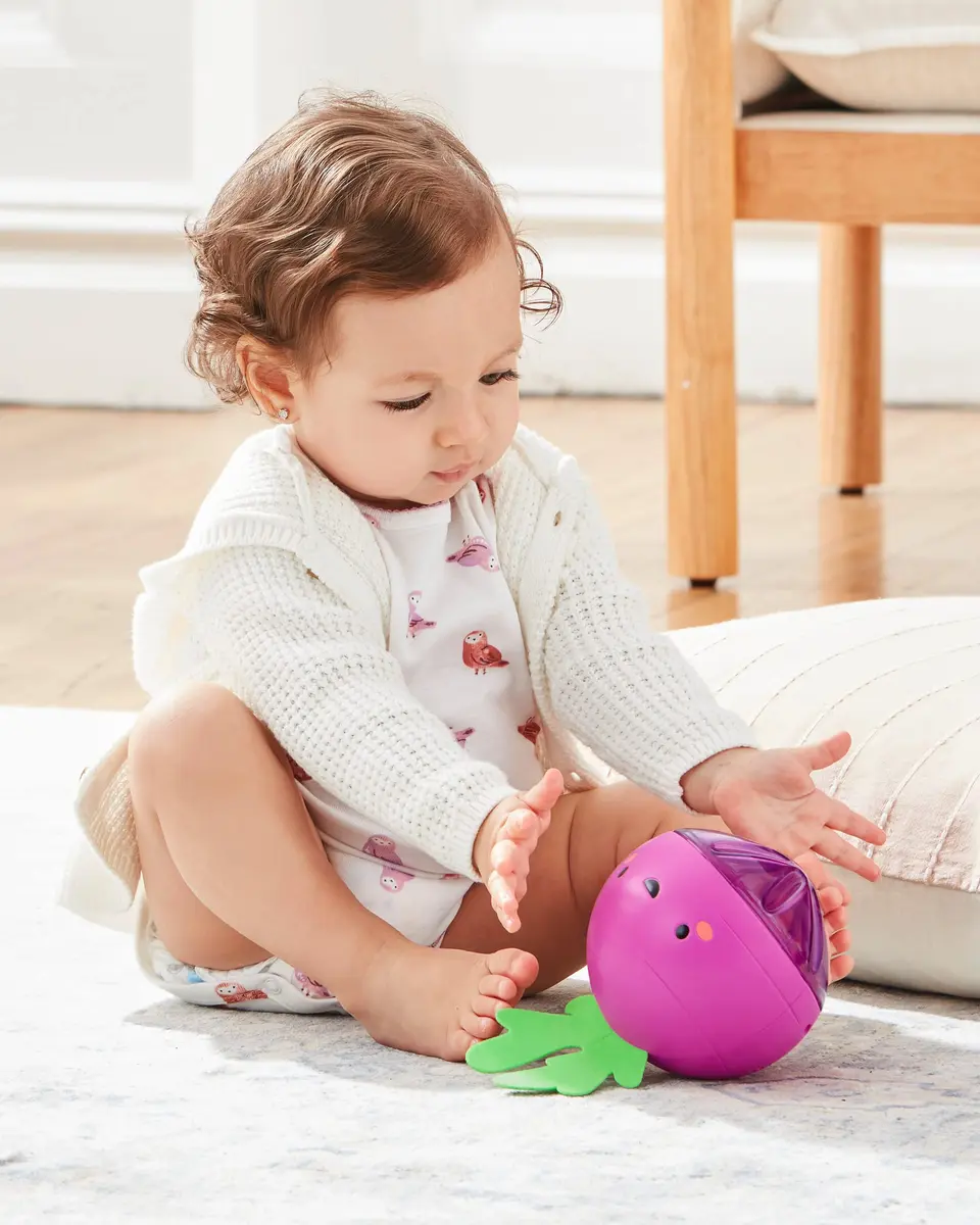 Skip Hop Developmental Learning Crawl Toy Beetbox, Farmstand Grow & Play | Musical Crawl Ball for Babies - view 2