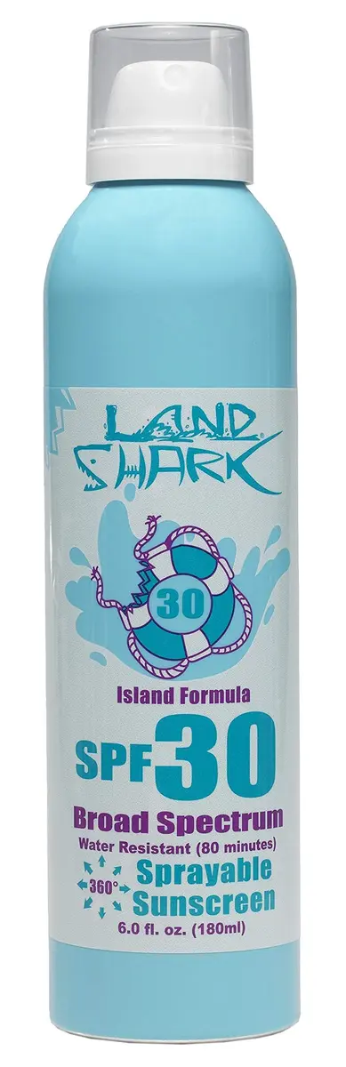 Tropical Seas Land Shark Water Resistant Sunscreen SPF 30 | Continuous Spray with Coconut Scent (6 Fl Oz) - main product image