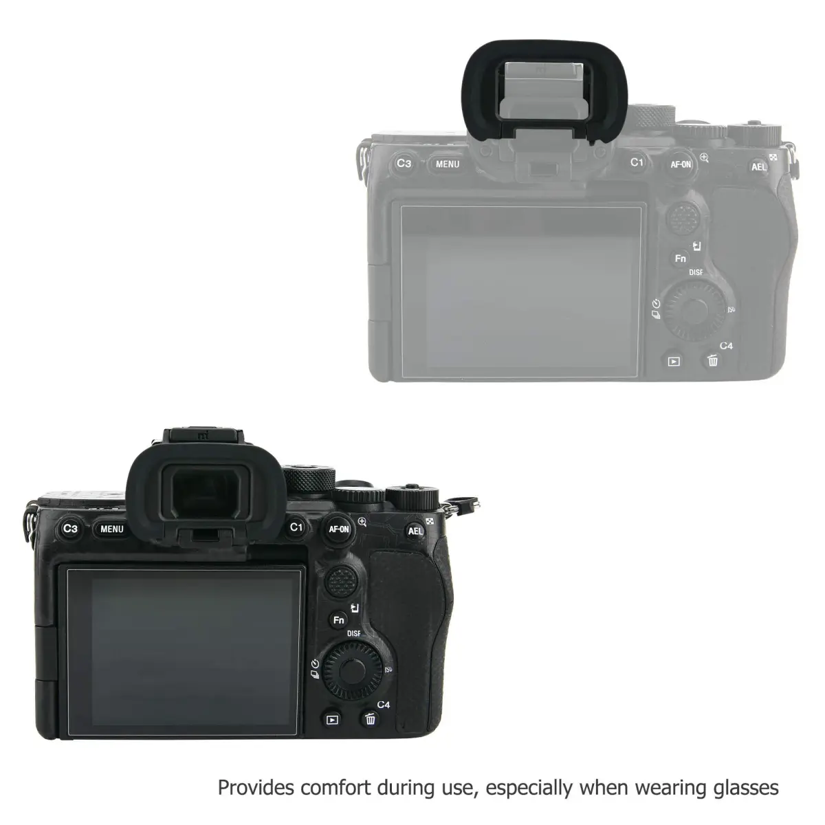 JJC 2 Pack Soft Silicone Camera Eyepiece Eyecup for Sony A7/A9 Series Cameras | Replaces FDA-EP19 - view 6