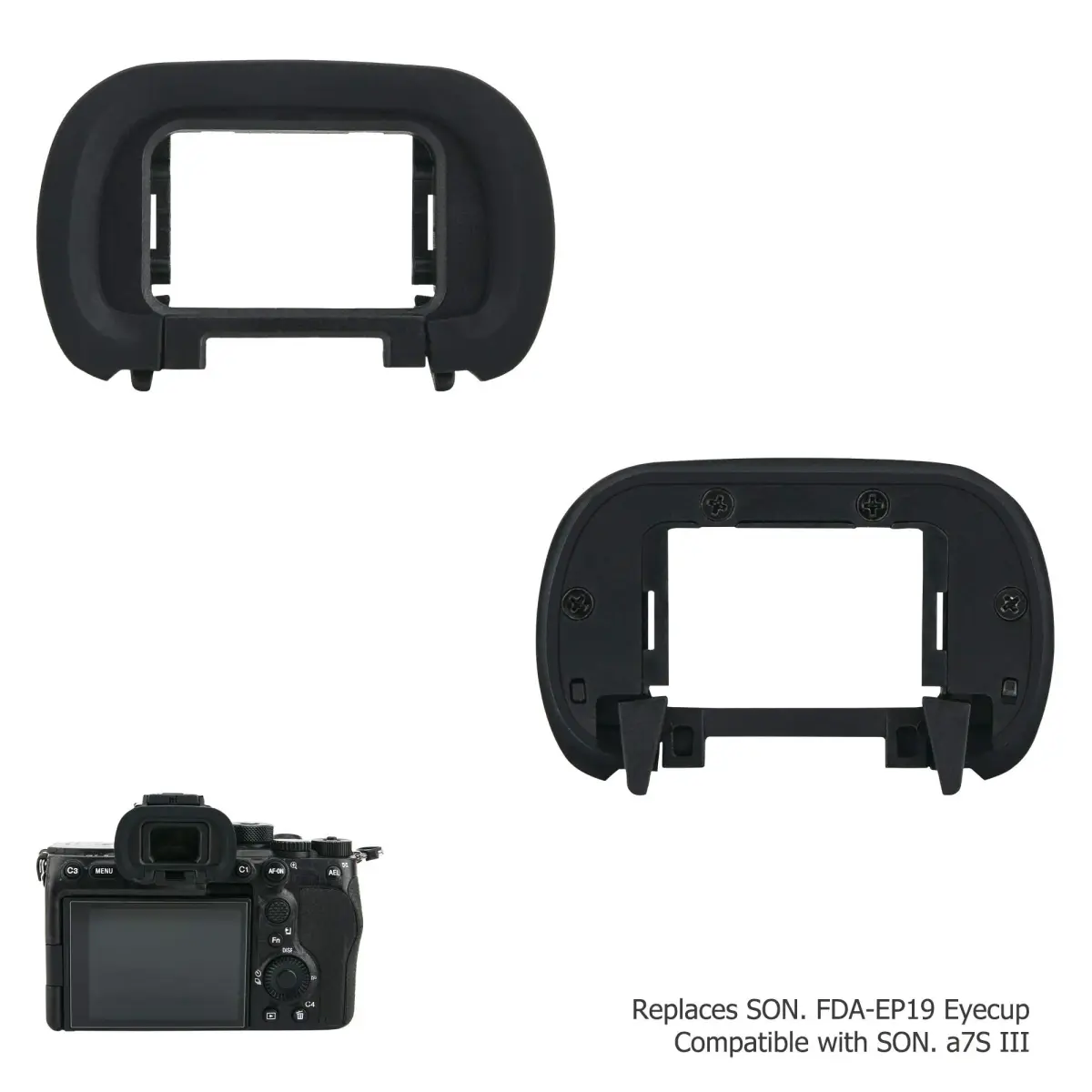 JJC 2 Pack Soft Silicone Camera Eyepiece Eyecup for Sony A7/A9 Series Cameras | Replaces FDA-EP19 - view 7