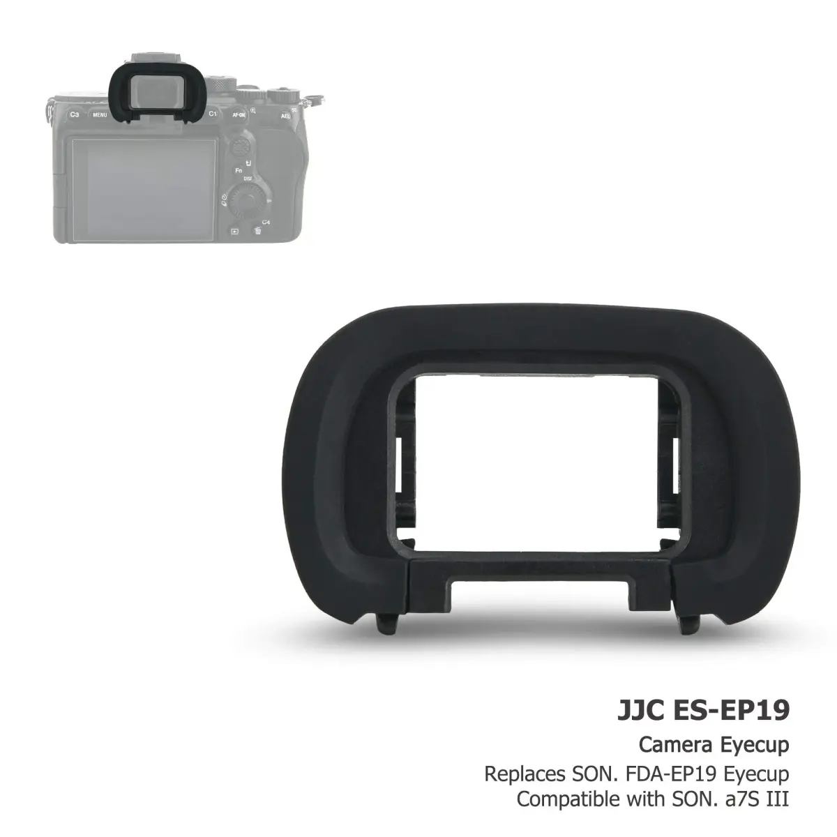 JJC 2 Pack Soft Silicone Camera Eyepiece Eyecup for Sony A7/A9 Series Cameras | Replaces FDA-EP19 - view 8
