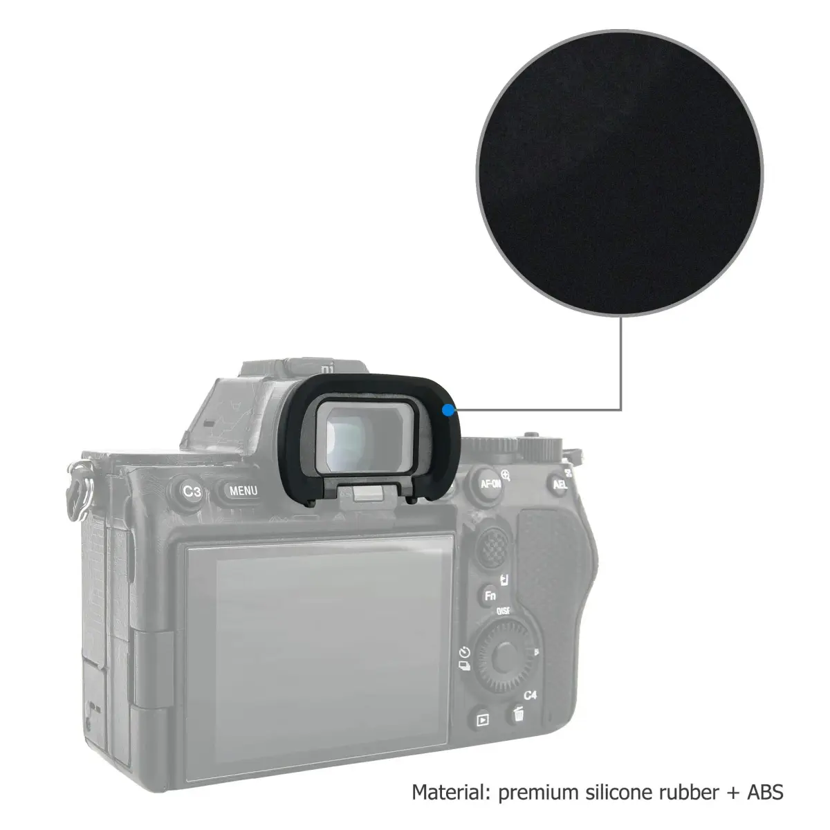 JJC 2 Pack Soft Silicone Camera Eyepiece Eyecup for Sony A7/A9 Series Cameras | Replaces FDA-EP19 - view 2