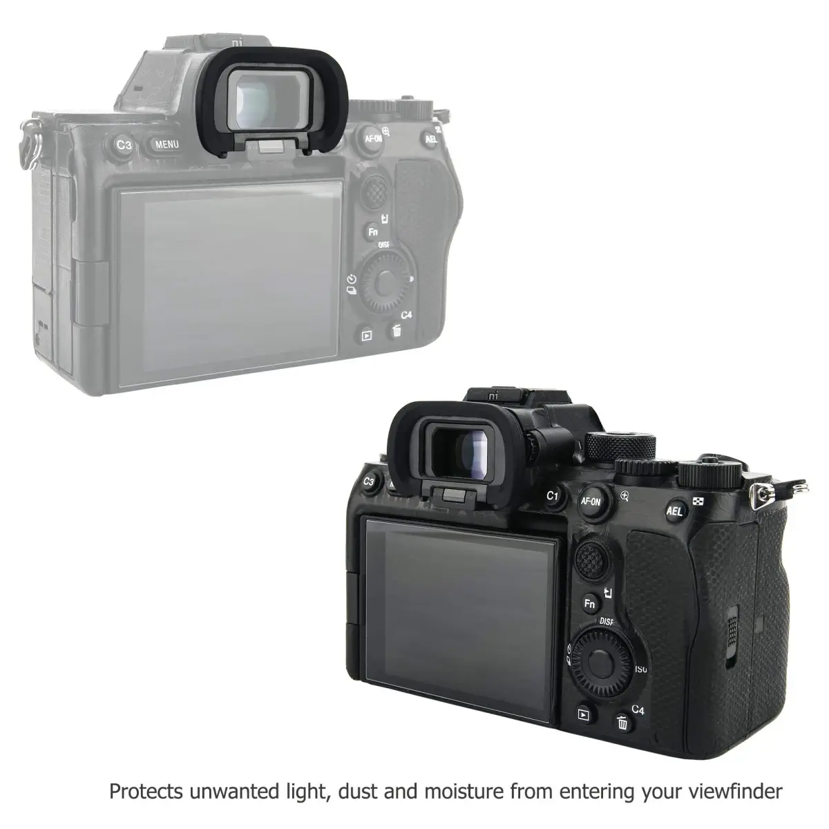 JJC 2 Pack Soft Silicone Camera Eyepiece Eyecup for Sony A7/A9 Series Cameras | Replaces FDA-EP19 - view 3