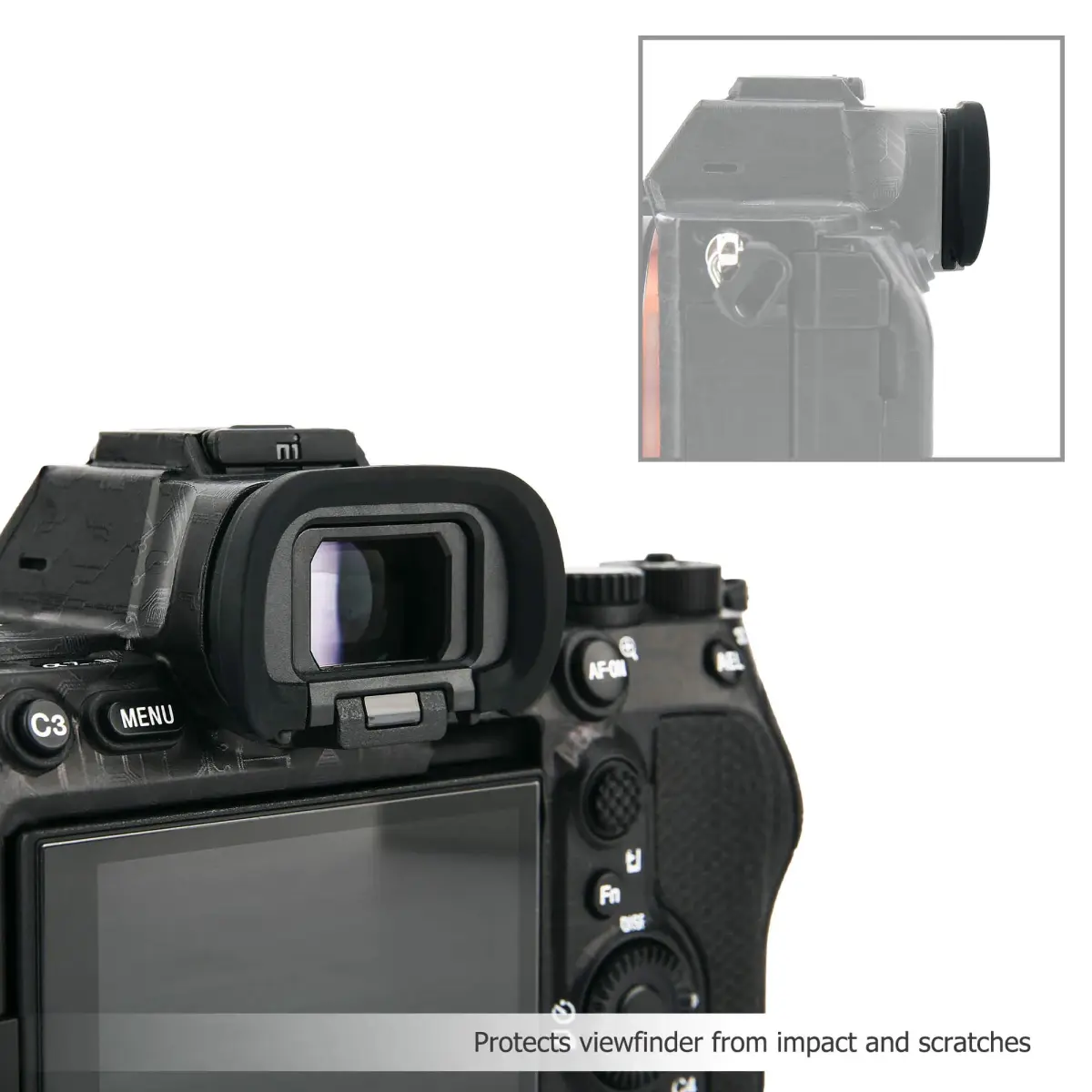JJC 2 Pack Soft Silicone Camera Eyepiece Eyecup for Sony A7/A9 Series Cameras | Replaces FDA-EP19 - view 4