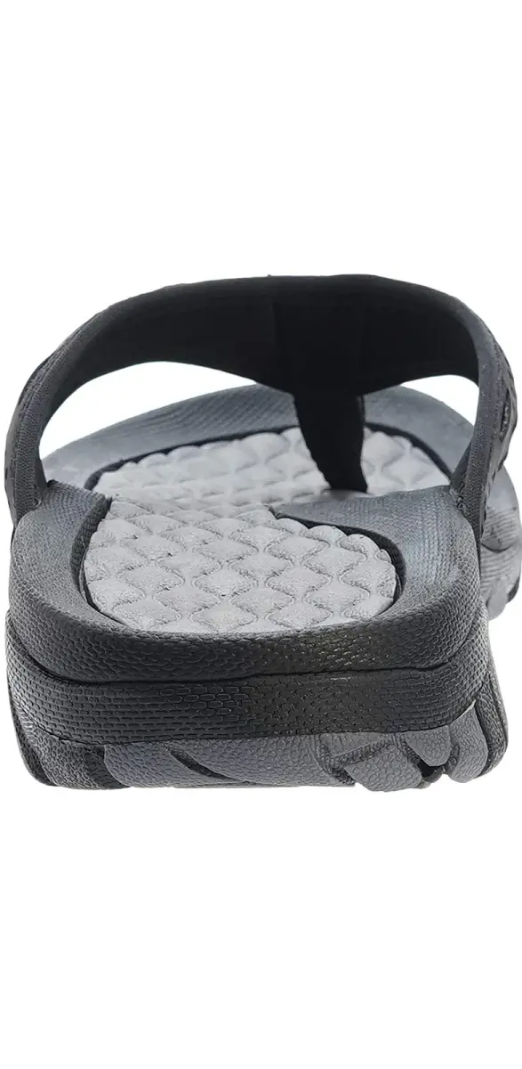 WHITIN Men's Arch Support Flip Flop Sandal Black 10 (3.5cm Heel) | Slip Resistant Outdoor Athletic - view 6