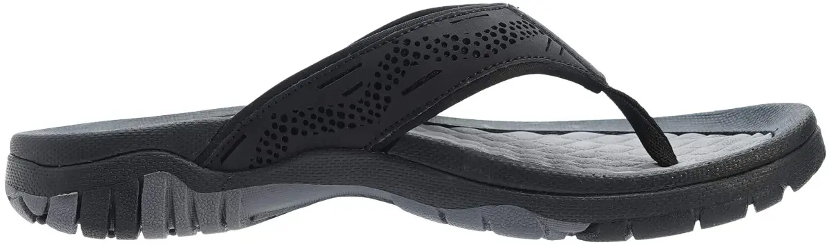 WHITIN Men's Arch Support Flip Flop Sandal Black 10 (3.5cm Heel) | Slip Resistant Outdoor Athletic - view 4
