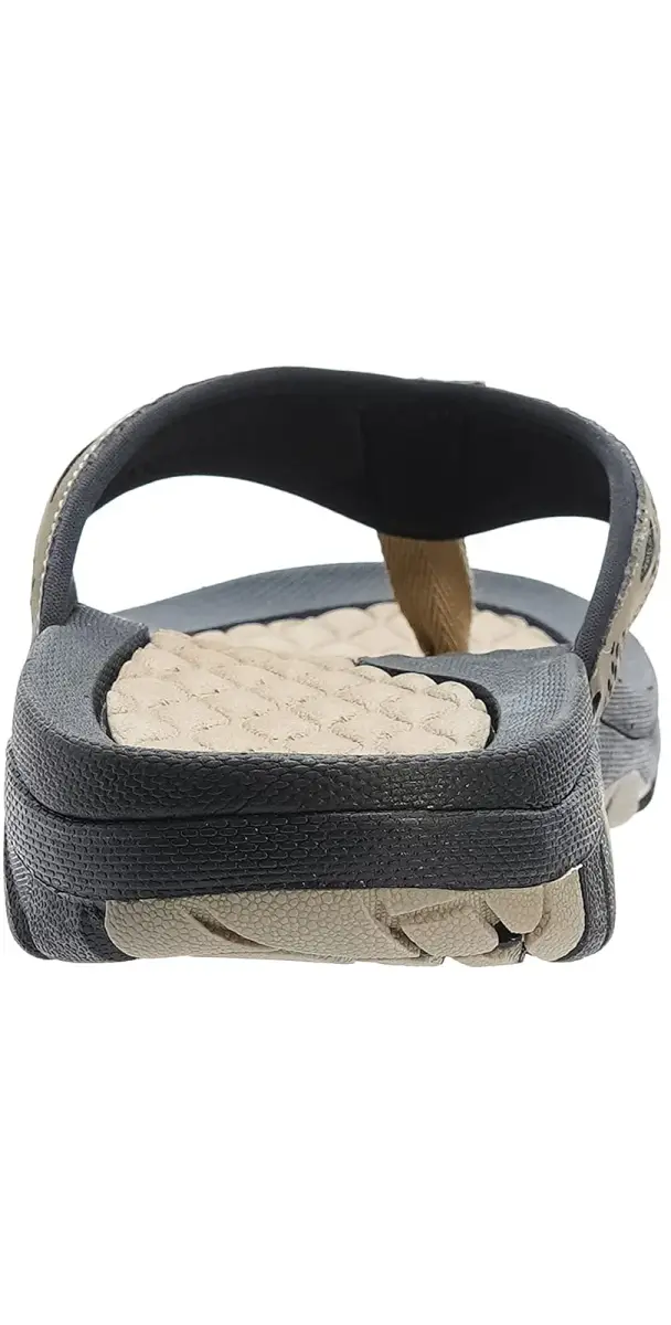 WHITIN Men's Arch Support Flip Flop Sandal Khaki 10 (US Men's) | Modern Contouring with Anatomical Arch Support - view 6