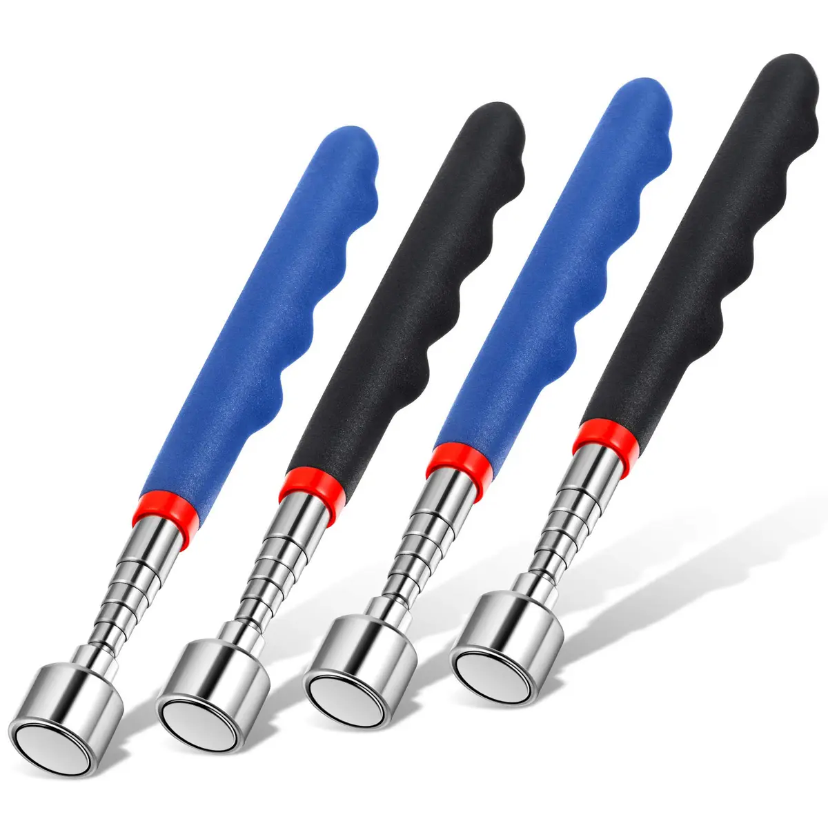 Patelai Telescoping Magnetic Pickup Tool Set 7-30 inch Extendable Stick | 20 lb Pull Force, 4-Piece Set, Blue & Black - main product image